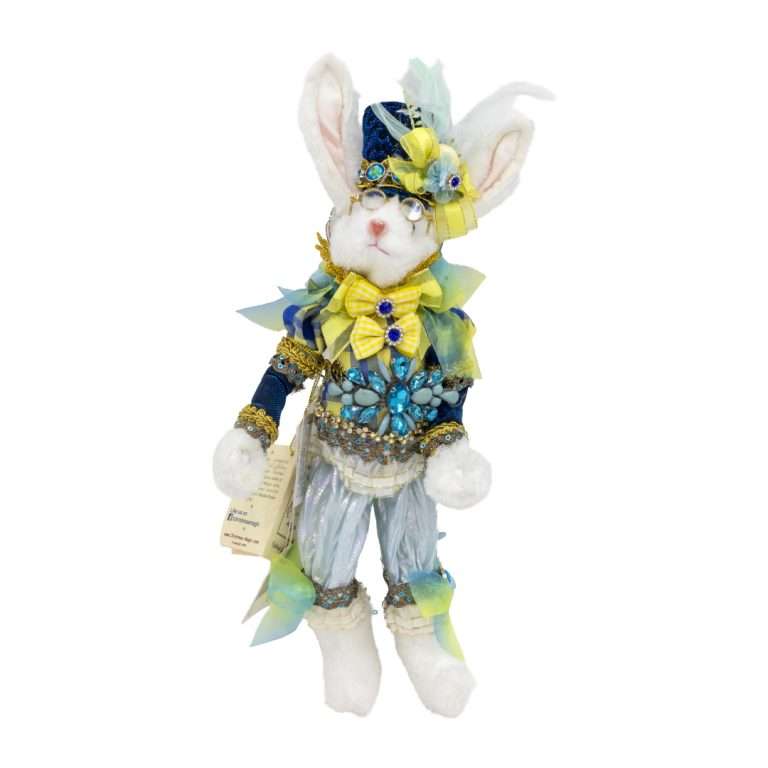 "Signor Coniglio Festive Blu" H36 CM