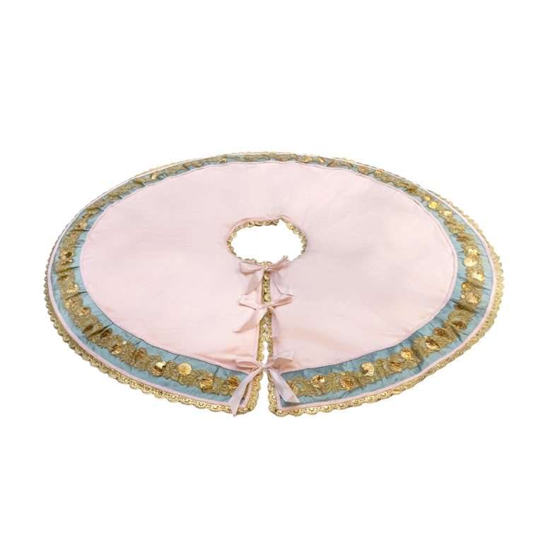"Tappeto Sotto Albero in Velluto Rosa Collezione Wonderland" D130