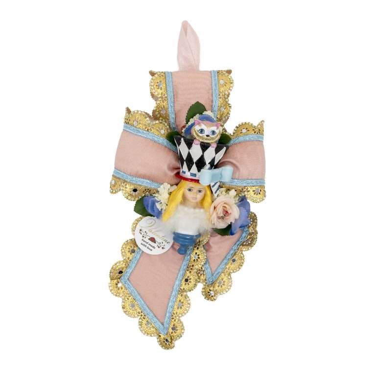 "Fiocco Riccio con Alice – Collezione Wonderland" H34X24 CM