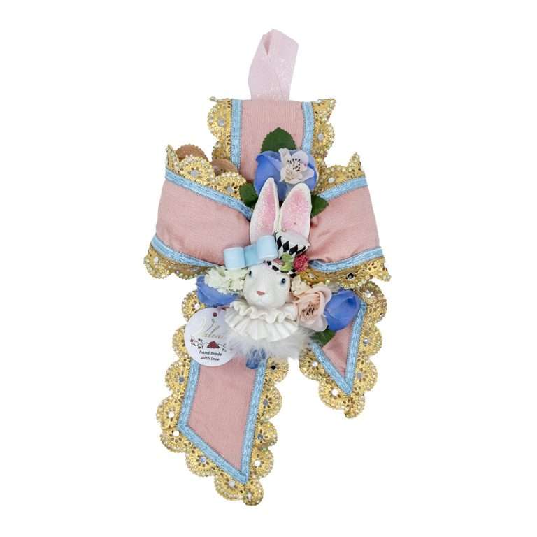 "Fiocco Riccio con Bianconiglio Collezione Wonderland" H34X24 CM