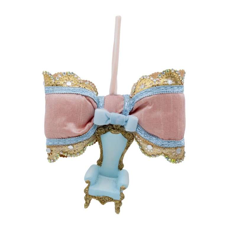 "Fiocco con Poltrona Reale Celeste" H16X16 CM