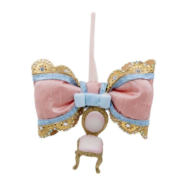 "Fiocco con Poltrona Reale Rosa" H16X16 CM