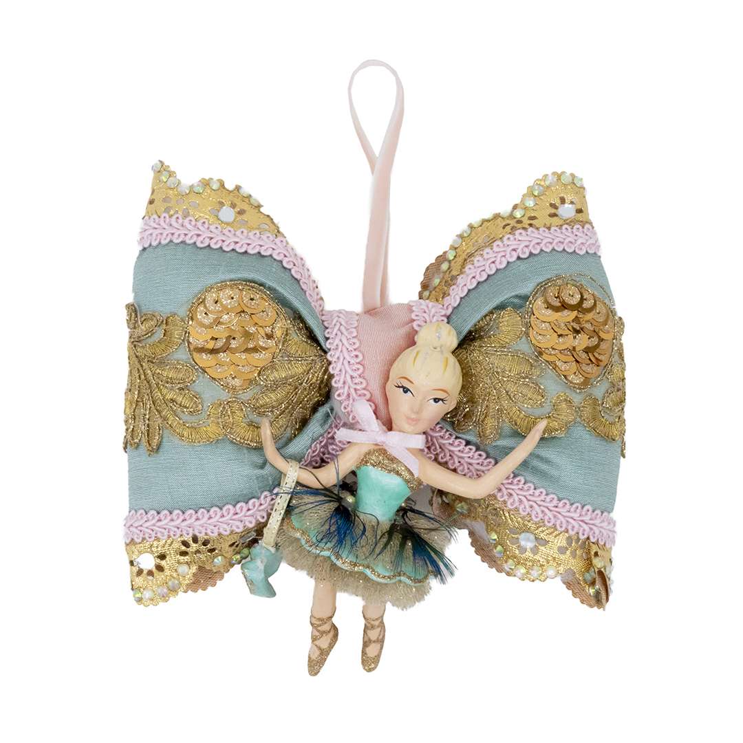 "Fiocco con Ballerina Blue" H17X16 CM