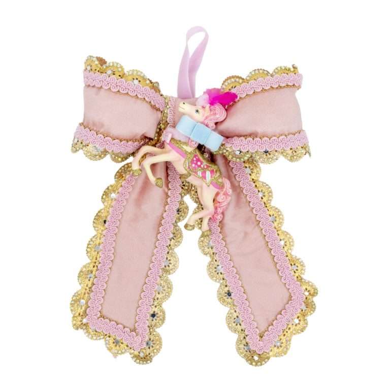 "Fiocco Rosa con Cavallo Candy" H30X24 CM