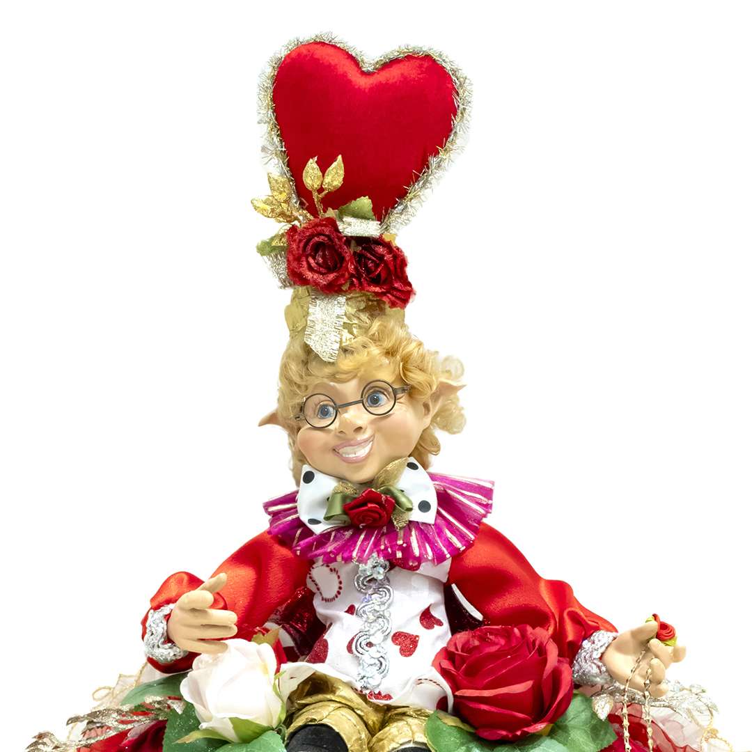 "Cuore Decorativo c/Elfo Cupido Mark Roberts"H72X40 CM - immagine 2