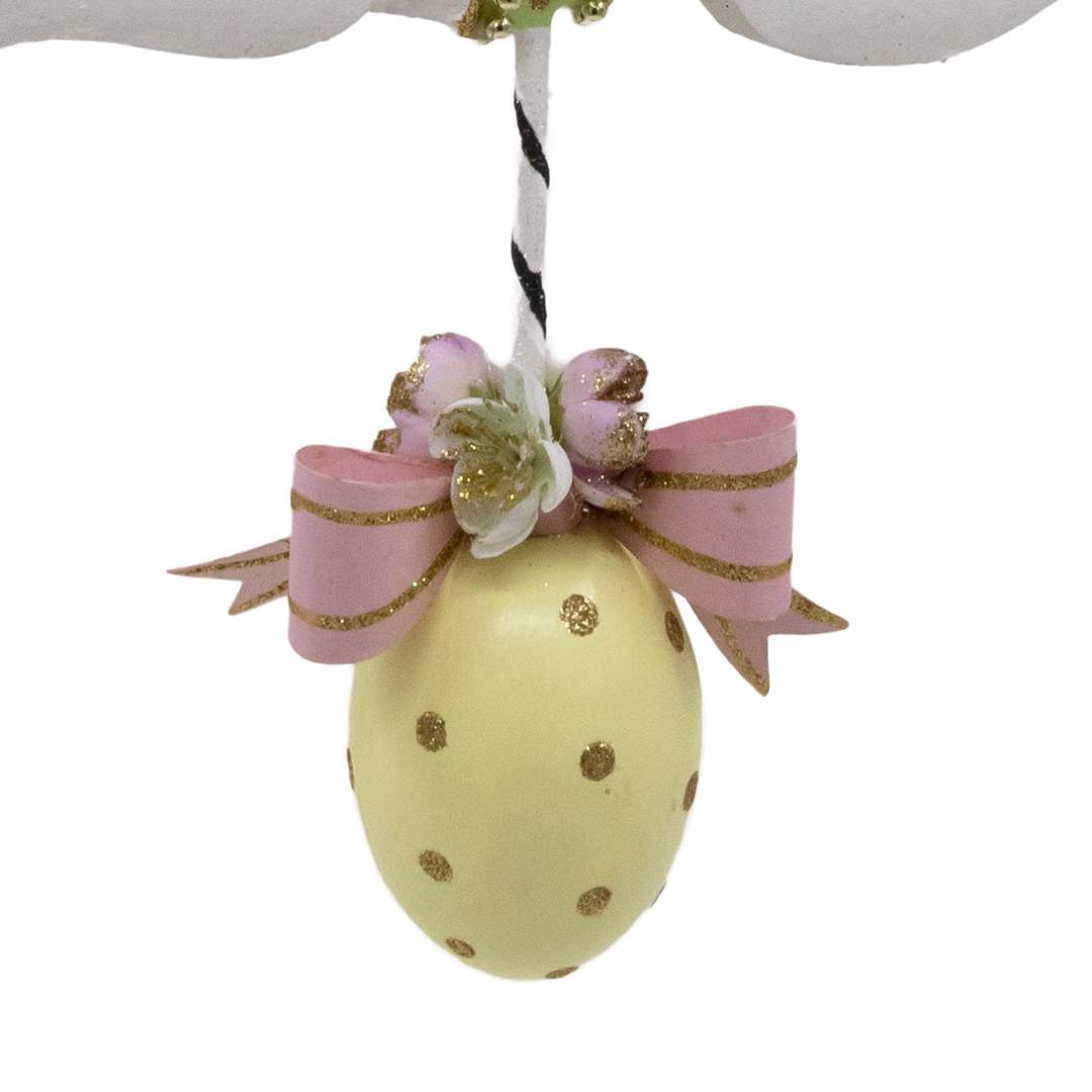 "Coniglio Carosello Fiocco Rosa" H43 CM - immagine 2