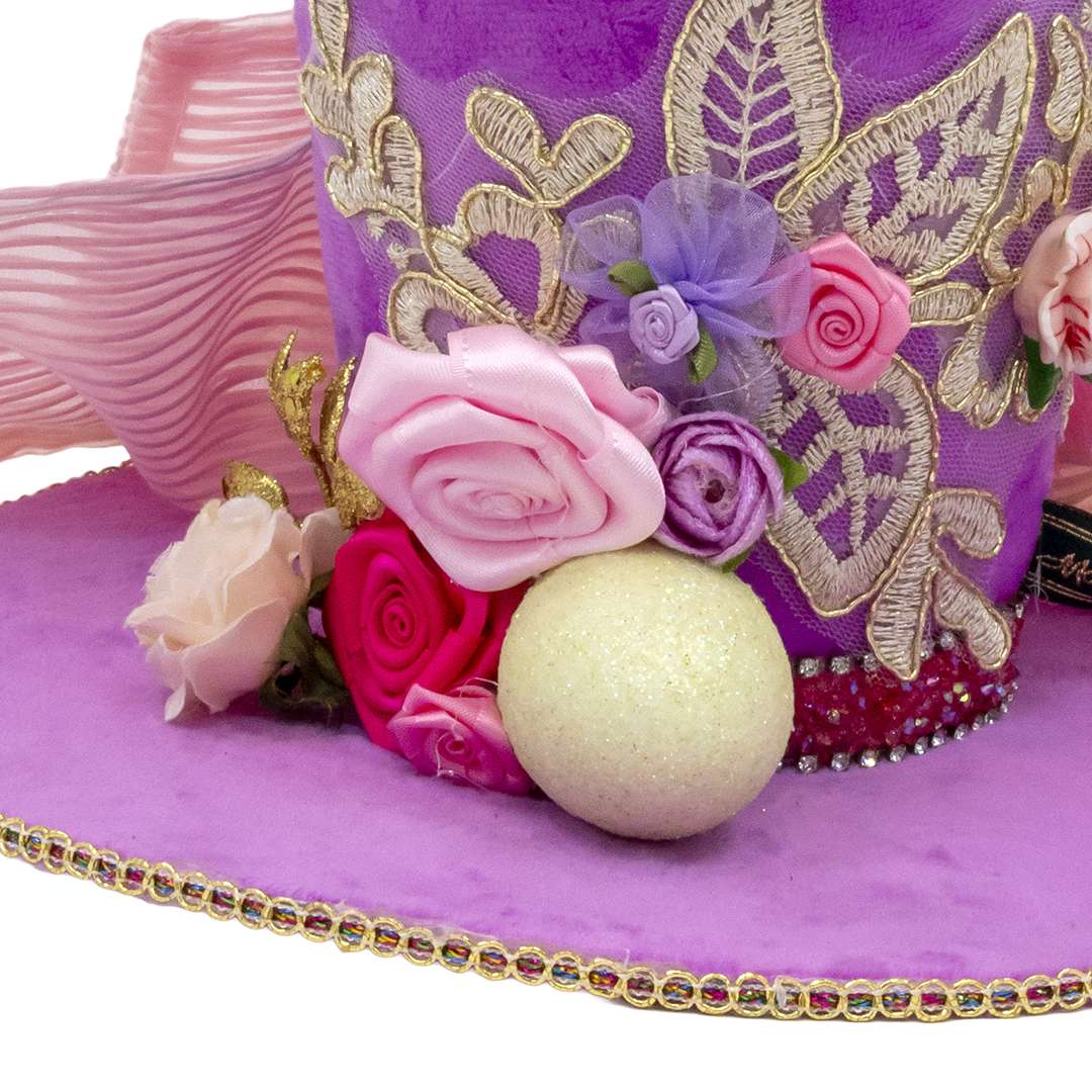 "Cappello Velluto Viola Easter" H17 D24 CM - Image 2