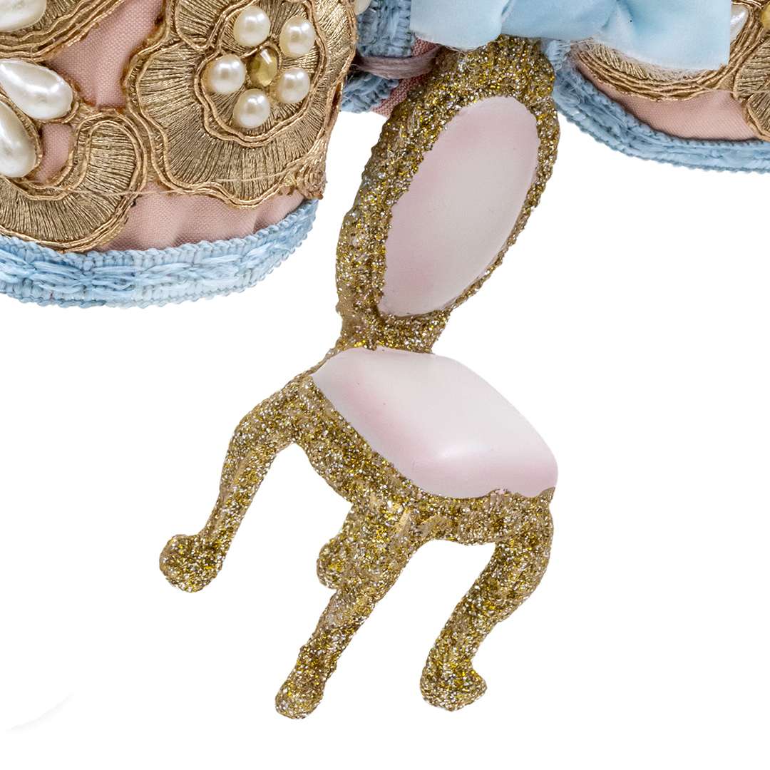 "Fiocco con Poltrona Reale Rosa" H17X16 CM - immagine 2