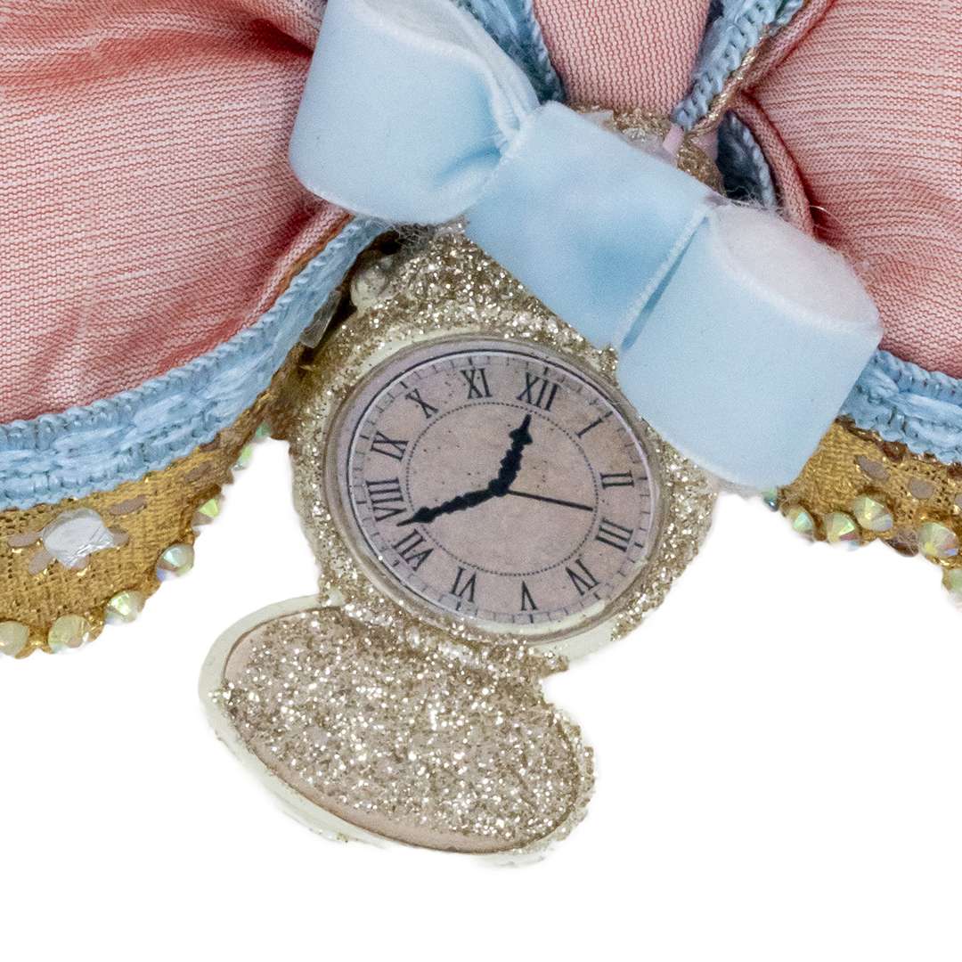 "Fiocco con Orologio Bianconiglio Alice in Wonderland" H10X16 CM - immagine 2