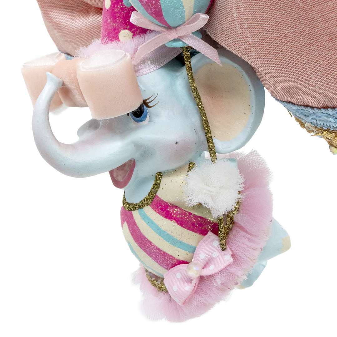 "Fiocco con Elefantino Giocoliere Celeste" H15X16 CM - immagine 2