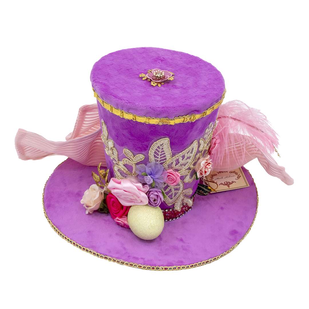"Cappello Velluto Viola Easter" H17 D24 CM - Image 3