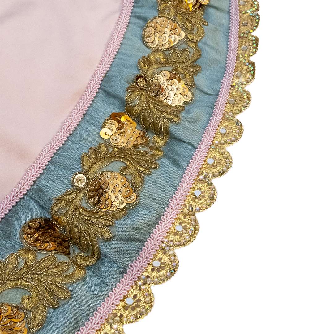 "Tappeto Sotto Albero in Velluto Rosa Collezione Wonderland" D130 - Image 3