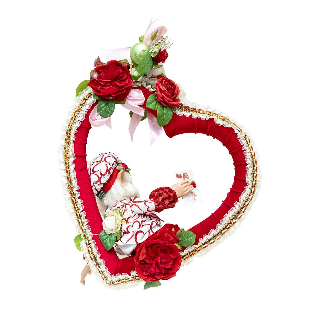 "Cuore Decorativo c/Elfo Sdraiato Della Collezione Mark Roberts"H55X56 CM – Image 4