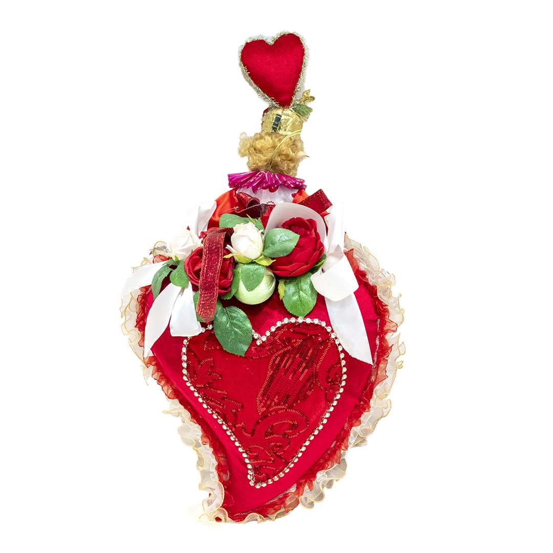 "Cuore Decorativo c/Elfo Cupido Mark Roberts"H72X40 CM - immagine 4