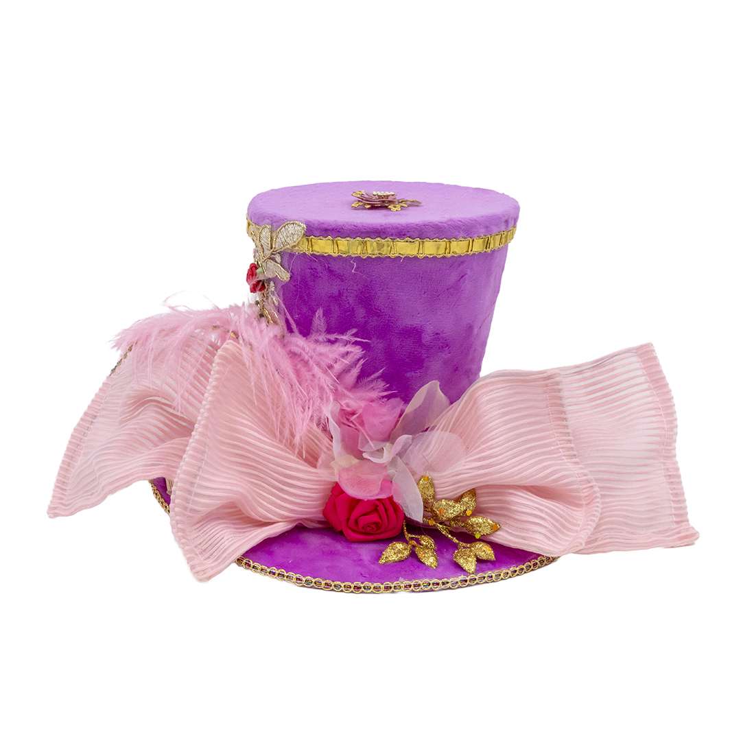 "Cappello Velluto Viola Easter" H17 D24 CM - Image 4