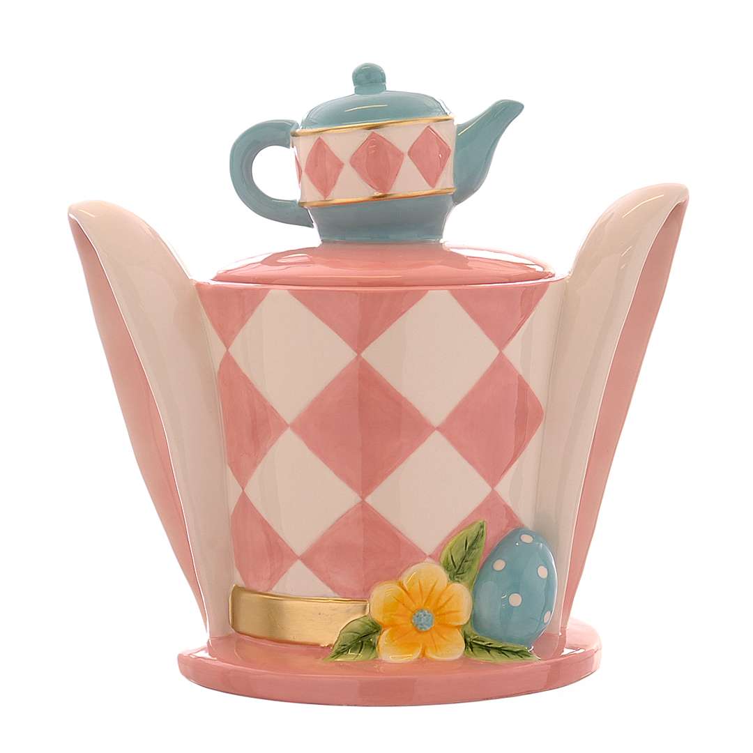 "Teiera Cappelli Conigli in Ceramica" H26 CM