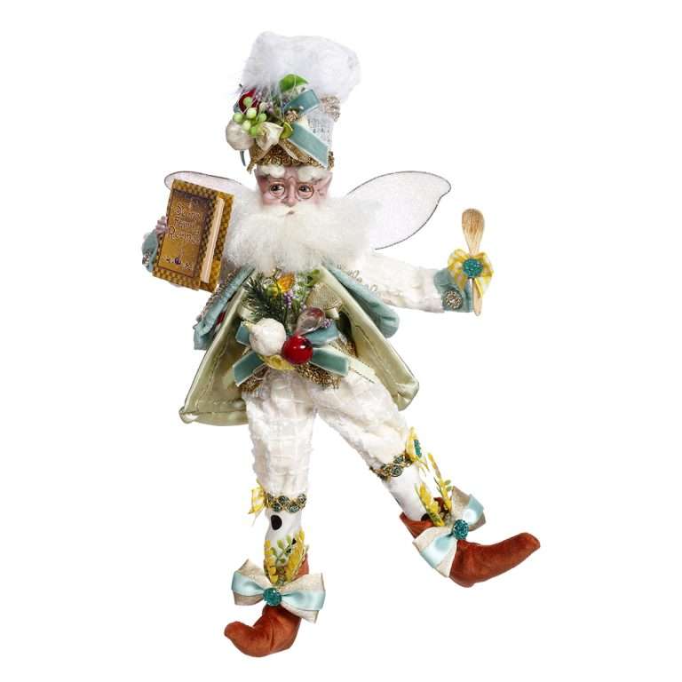 ""Little Elf “Seasoned with Love” White/Blue/Green" H28 cm