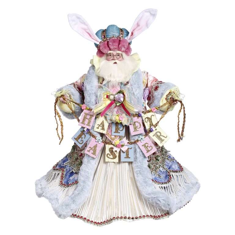 ""Happy Santa Claus – Blue/Pink/Yellow" H56 CM