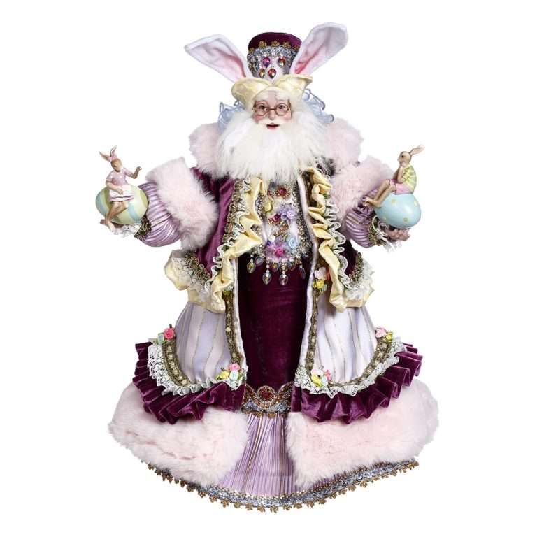 ""Pink/Purple/Blue Easter Bunny Santa" H56 CM