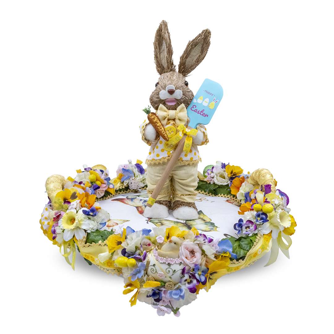 "Centrotavola Yellow Rabbit" D60 H16 CM