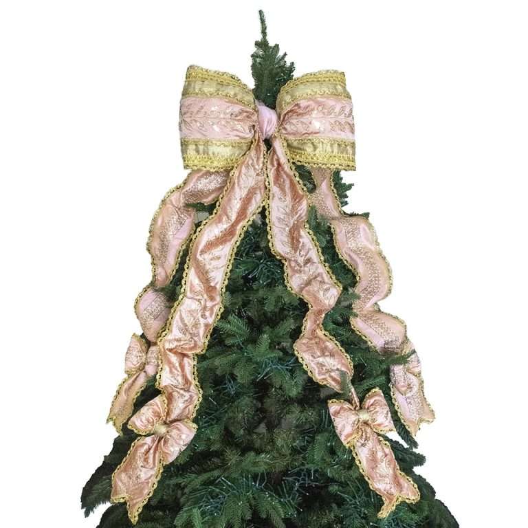 "Fiocco Puntale Rosa Antico" H30X55 C/4 Code Da 1,25 MT