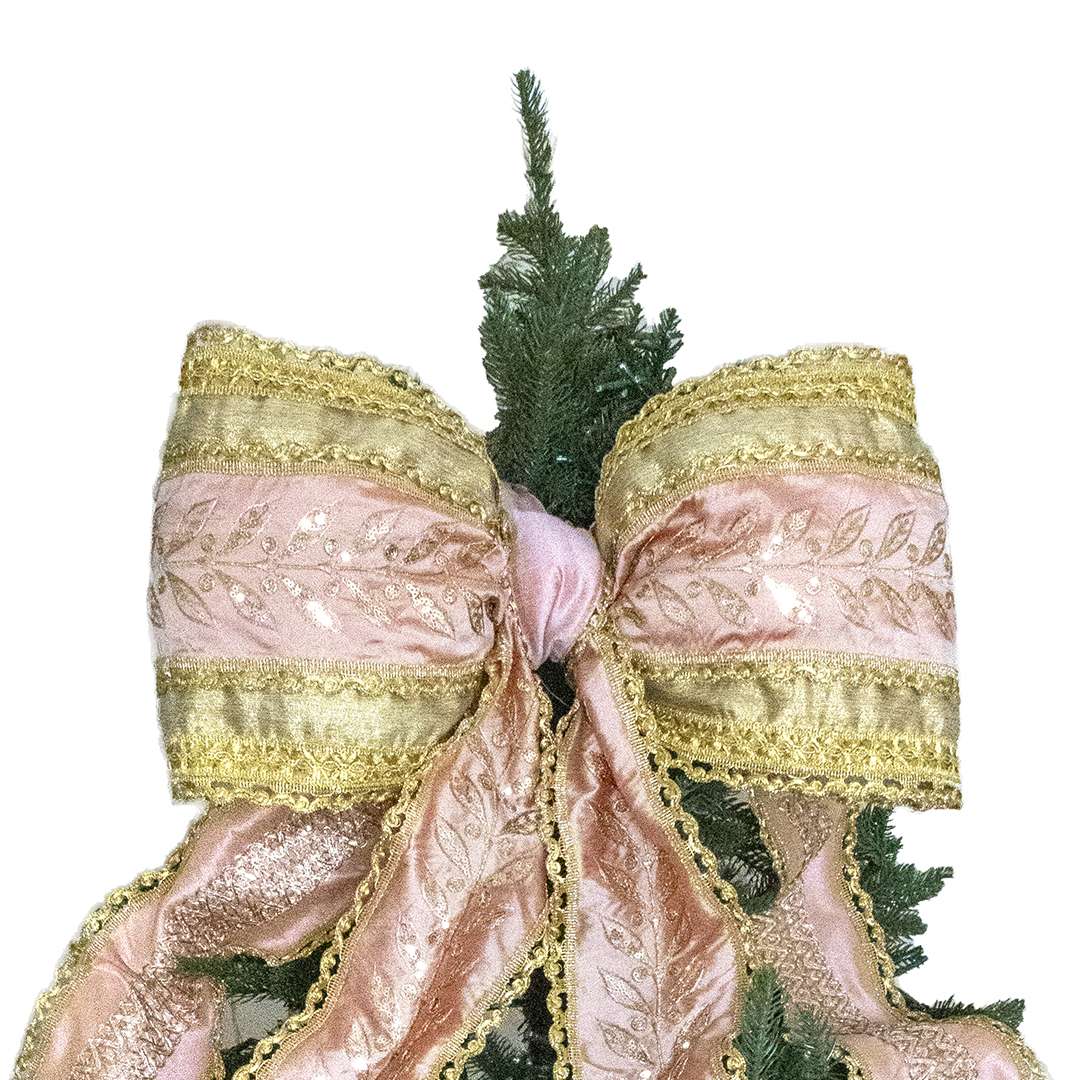 "Fiocco Puntale Rosa Antico" H30X55 C/4 Code Da 1,25 MT - immagine 2