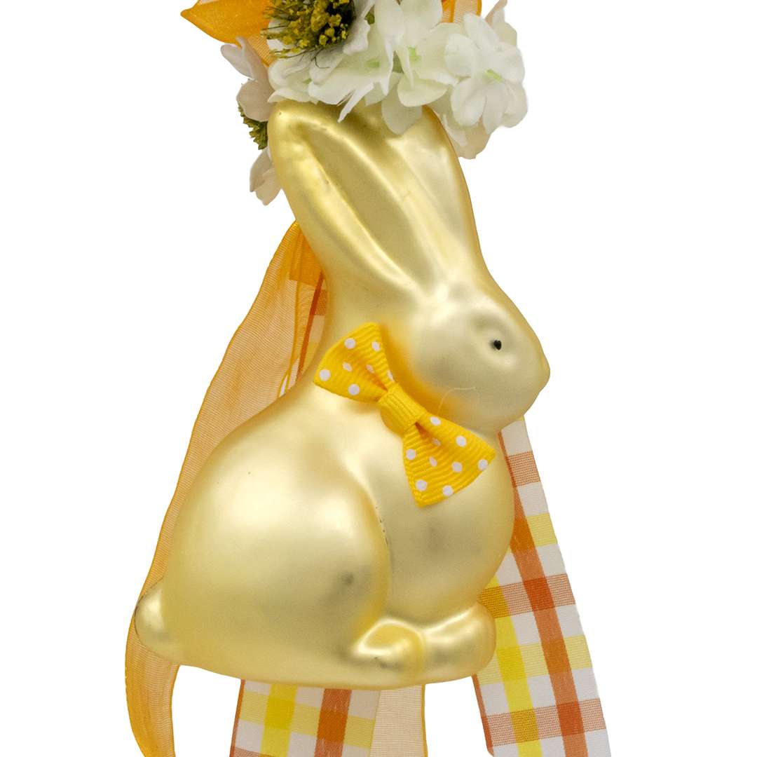 "Coniglietto in Vetro Giallo" H22X10 CM - immagine 2