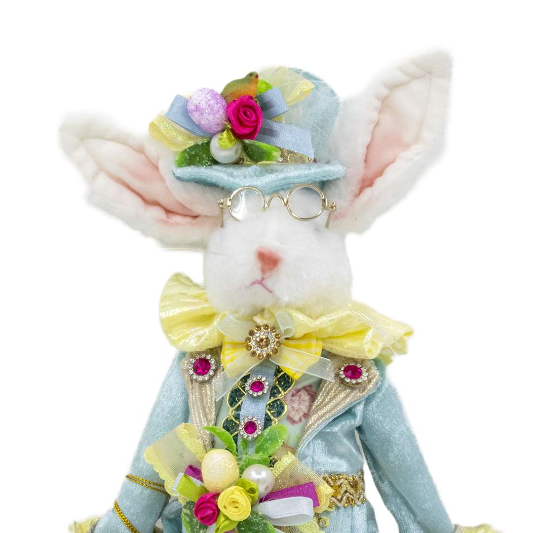 "Mr Coniglio Pasquale Celeste" H36CM - immagine 2