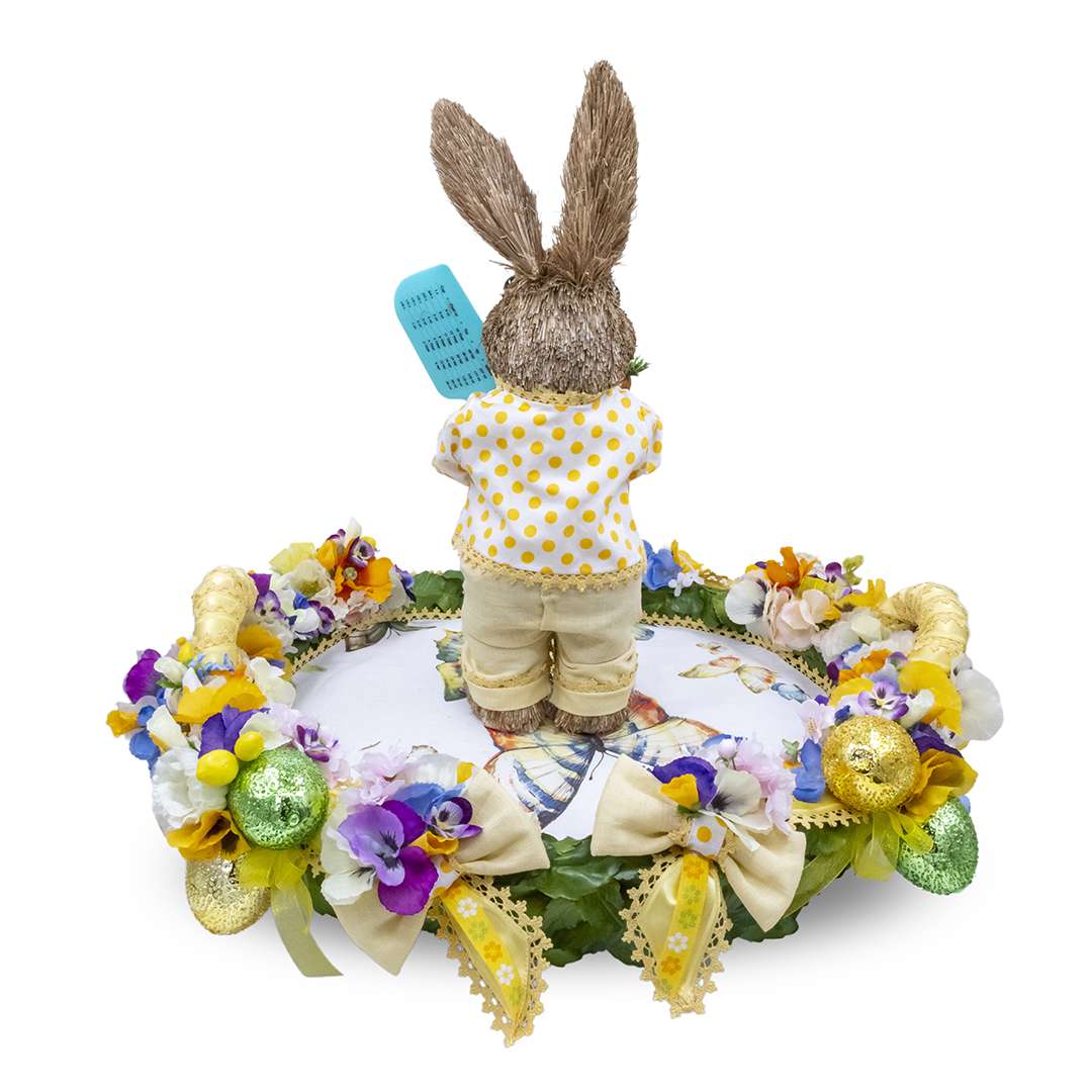 "Centrotavola Yellow Rabbit" D60 H16 CM - immagine 5