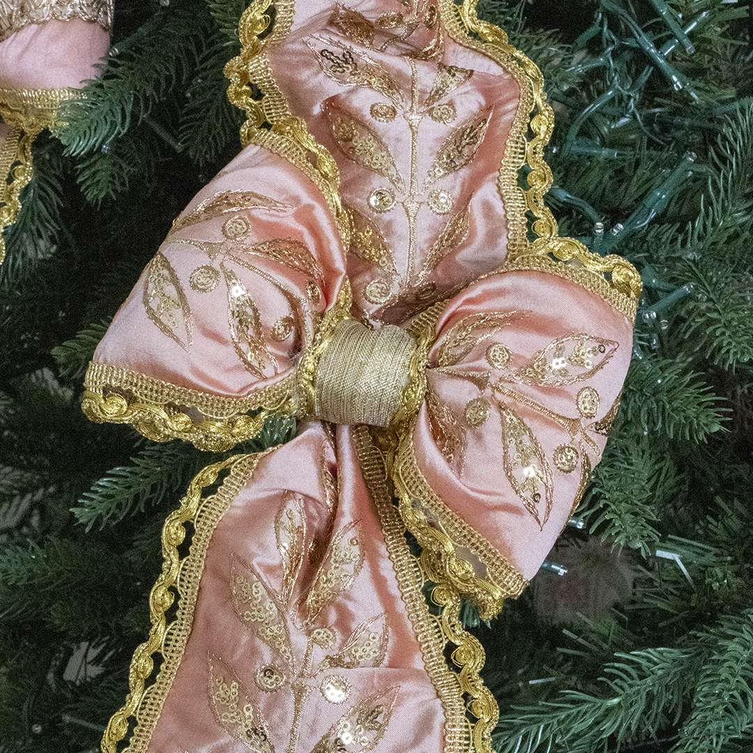 "Fiocco Puntale Rosa Antico" H30X55 C/4 Code Da 1,25 MT - immagine 5