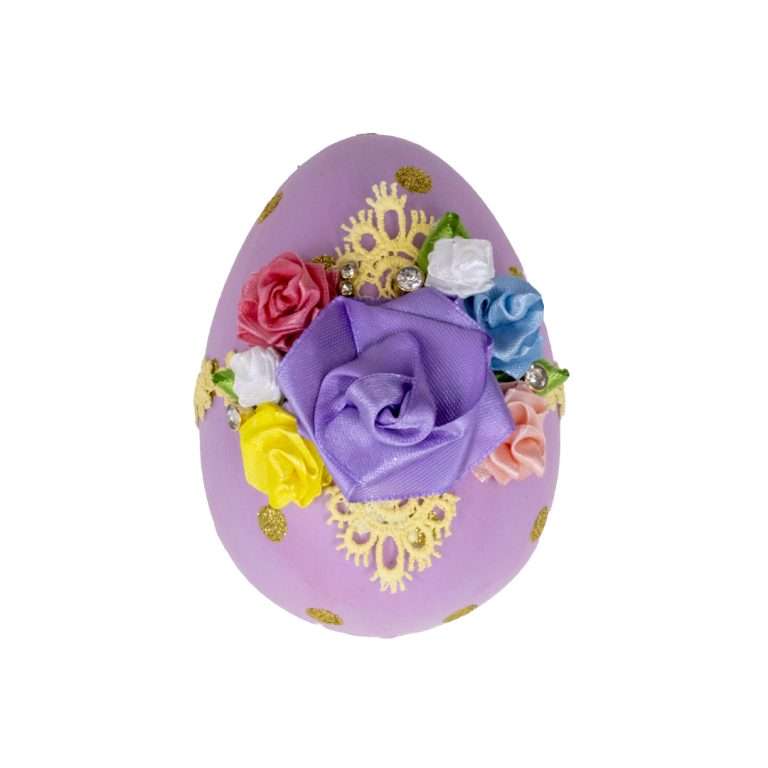 "Uova Decorate Viola" D10 CM