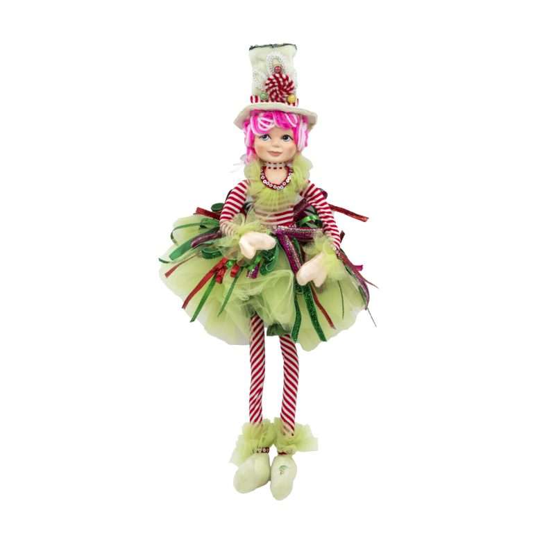 "Bambola Gambe Lunghe Verde e Fucsia" H41 CM