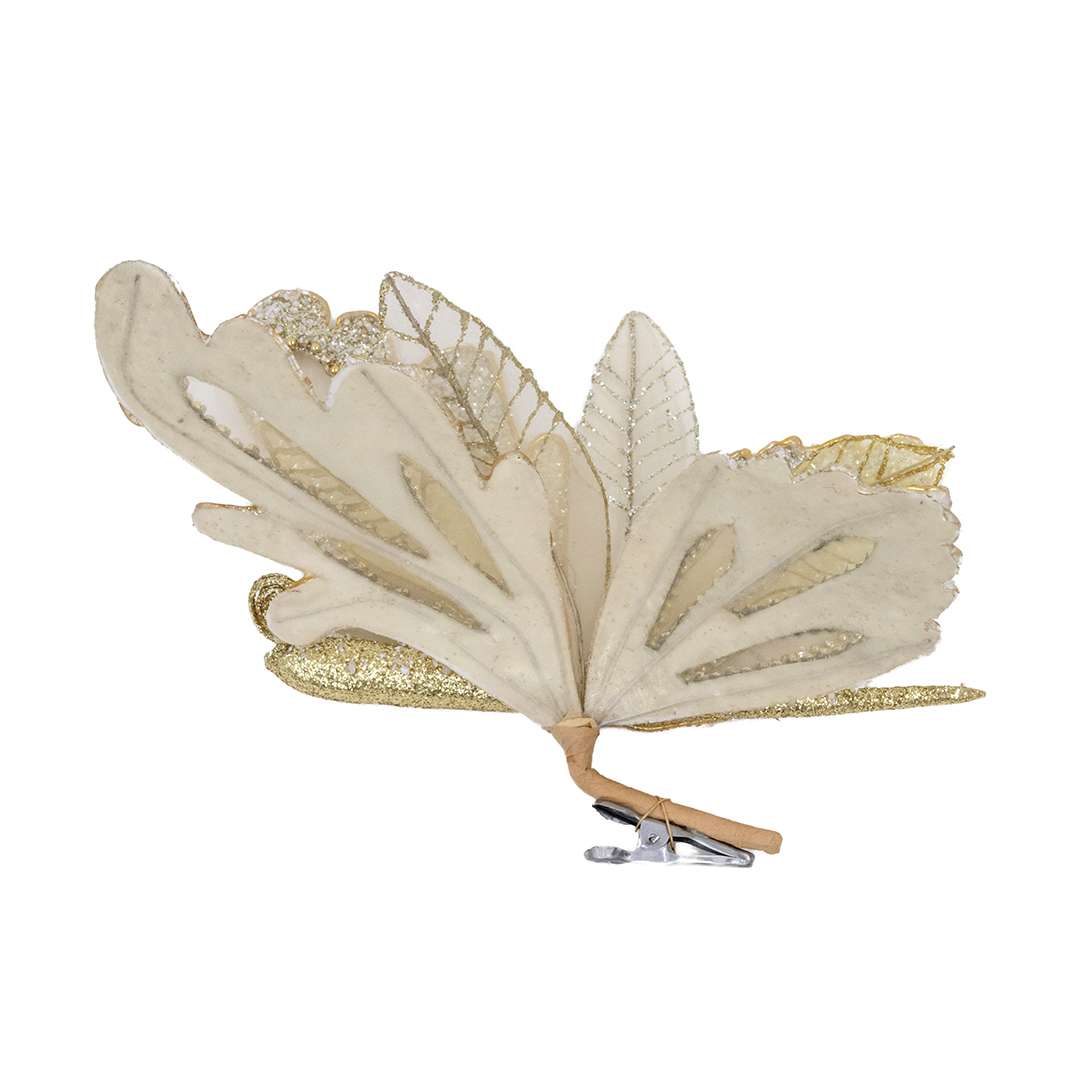 "Farfalla Glitter Oro e Beige" H30 CM - immagine 3