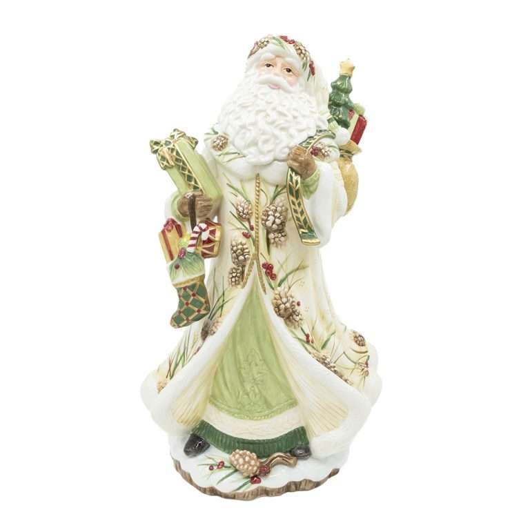 "Babbo Montagna C/Inserti di Pigna – Beige, Verde e Marrone" H50 CM