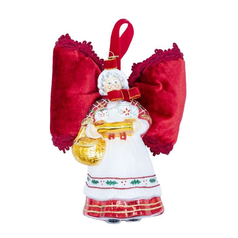 "Decorazione Mamma Natale Chef in Vetro" H18 L15 CM