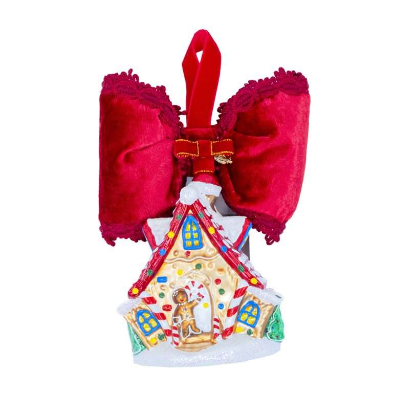 "Decorazione Casa dei Dolci in Vetro" H20 L15 CM