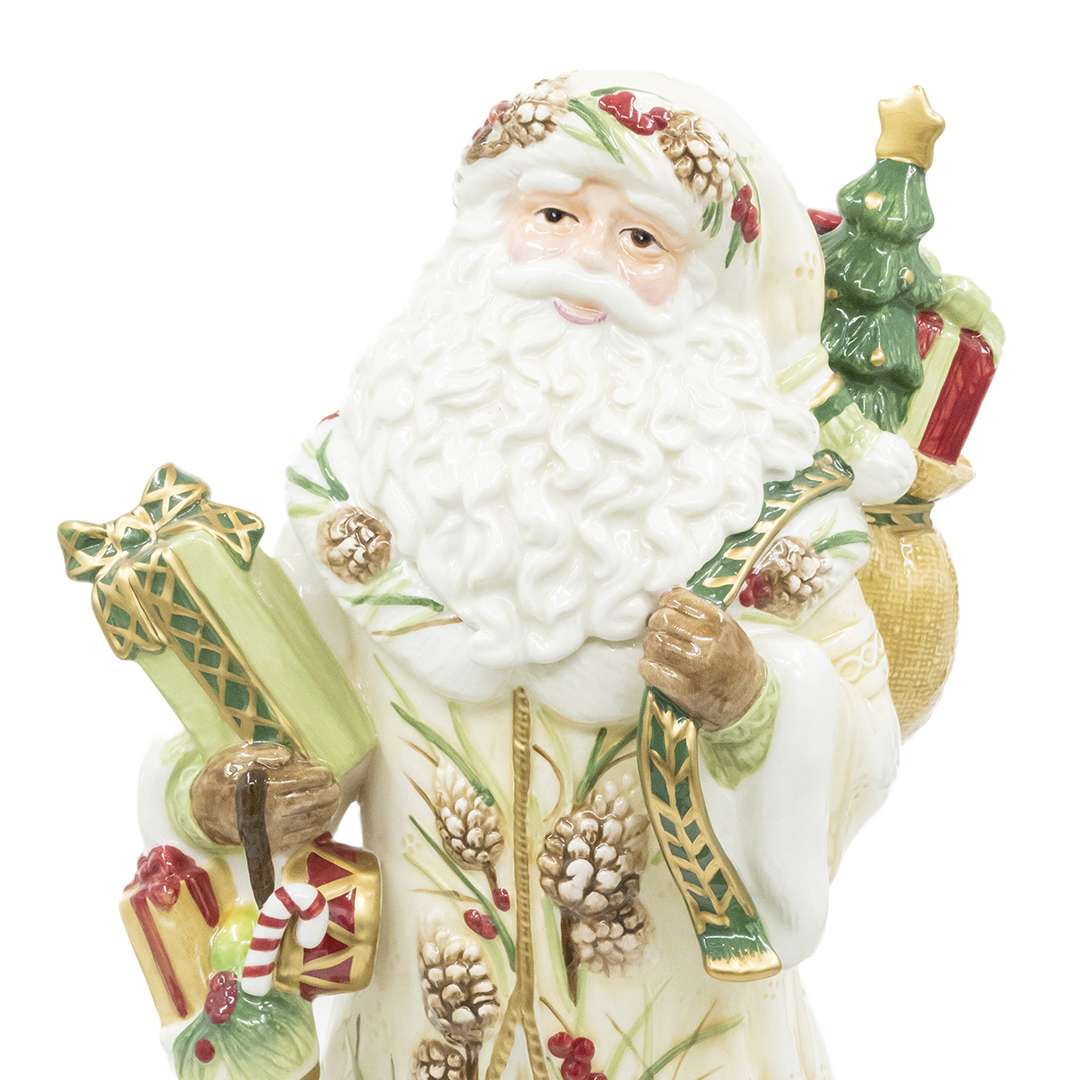 "Babbo Montagna C/Inserti di Pigna – Beige, Verde e Marrone" H50 CM - immagine 2