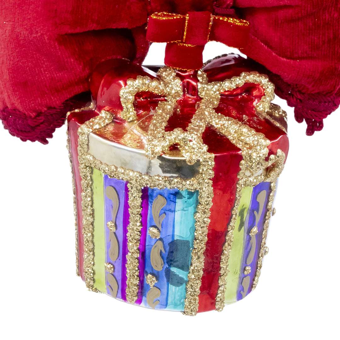 "Decorazione Pacco Regalo in Vetro" L15 H15 CM - Image 2