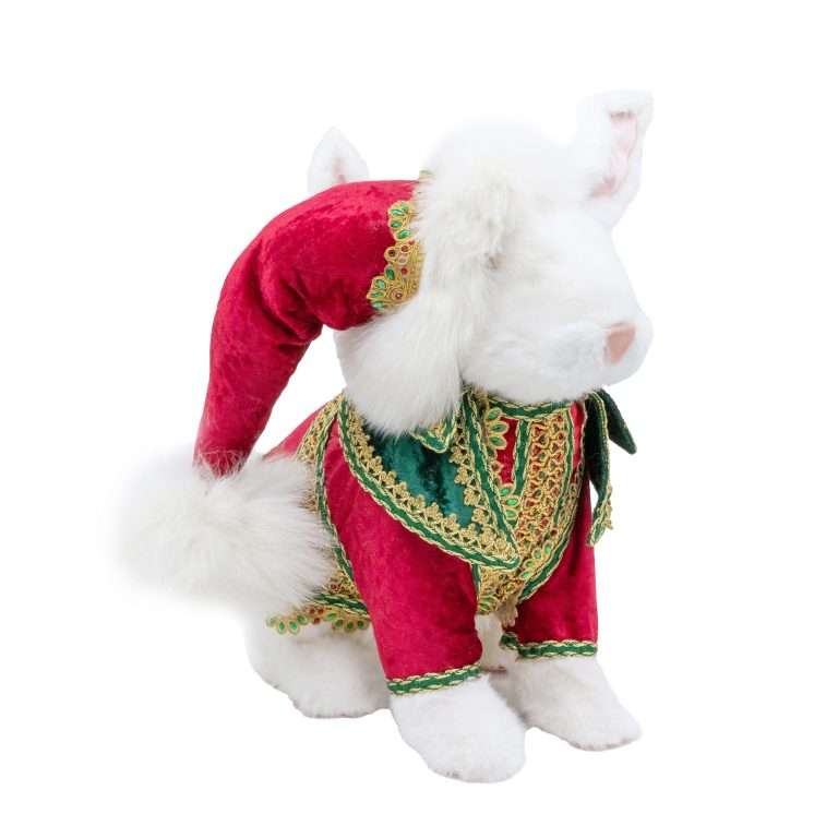 "Coniglietta Gioiello C/Cappello di Babbo Natale" H50 CM