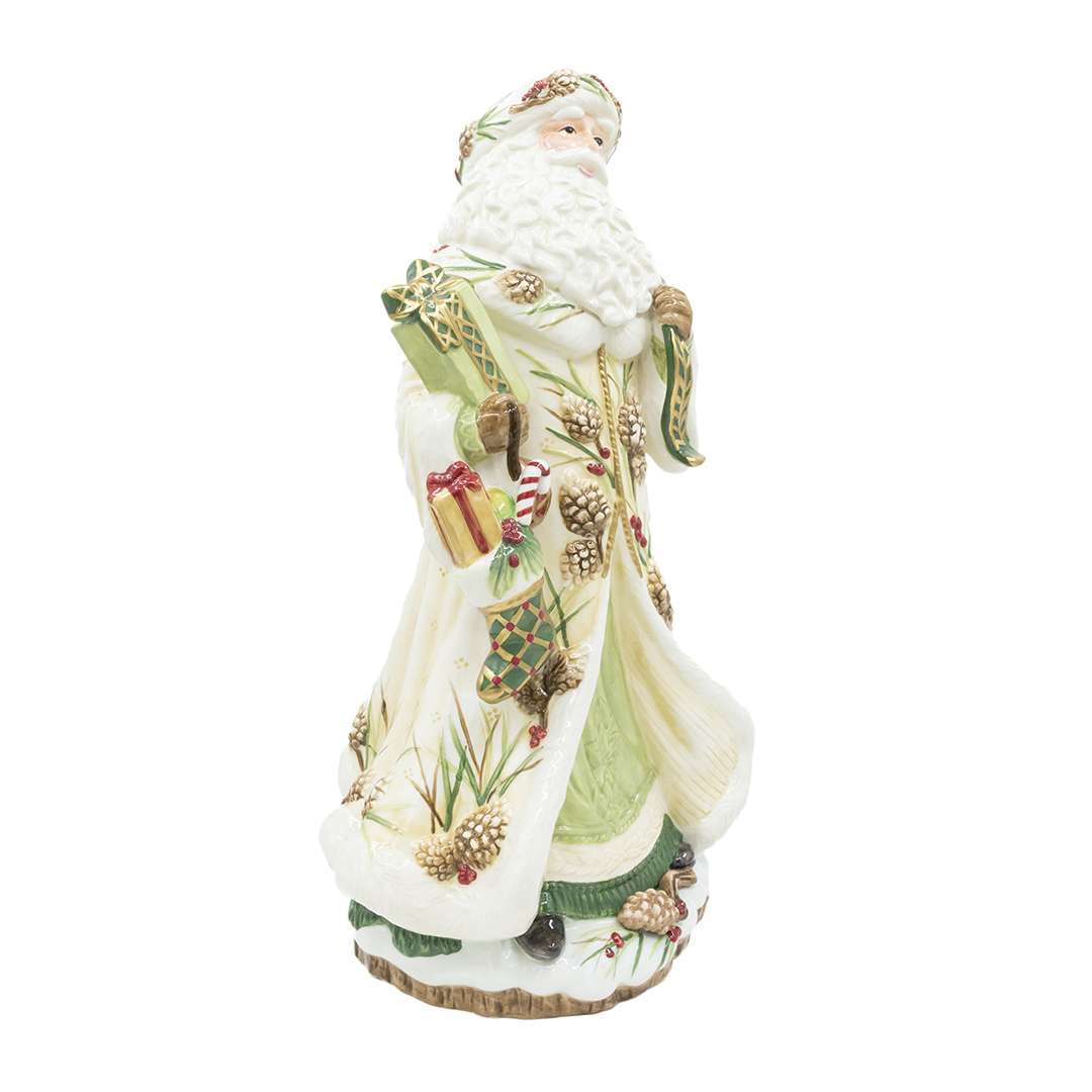 "Babbo Montagna C/Inserti di Pigna – Beige, Verde e Marrone" H50 CM - immagine 3