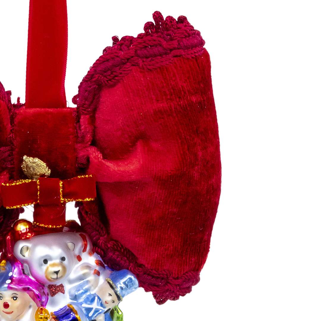 "Decorazione Calza di Natale in Vetro" L15X20H - immagine 3