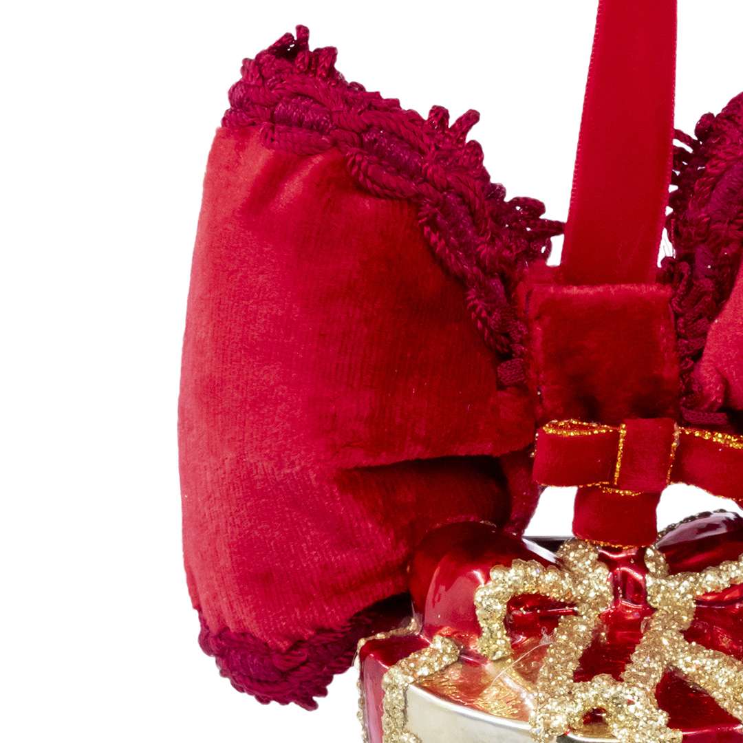 "Decorazione Pacco Regalo in Vetro" L15 H15 CM - Image 3