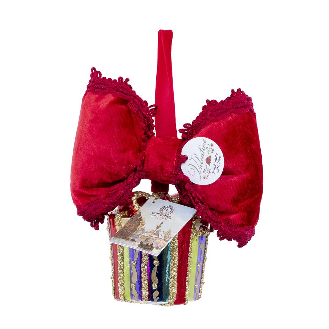 "Decorazione Pacco Regalo in Vetro" L15 H15 CM - Image 4
