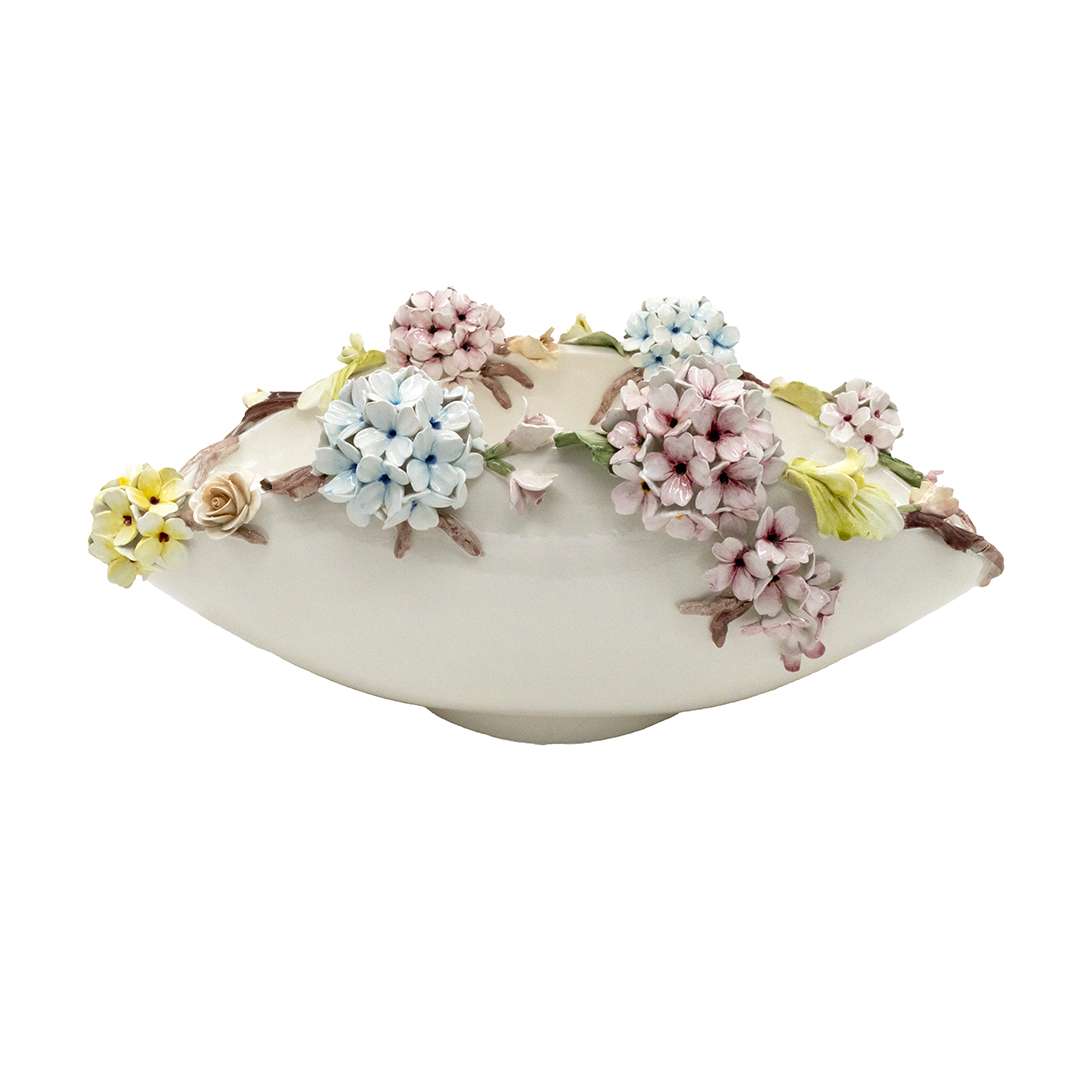 “Ciotola c/Ortensie Rosa e Celeste” L45XP35XH20 CM - immagine 4