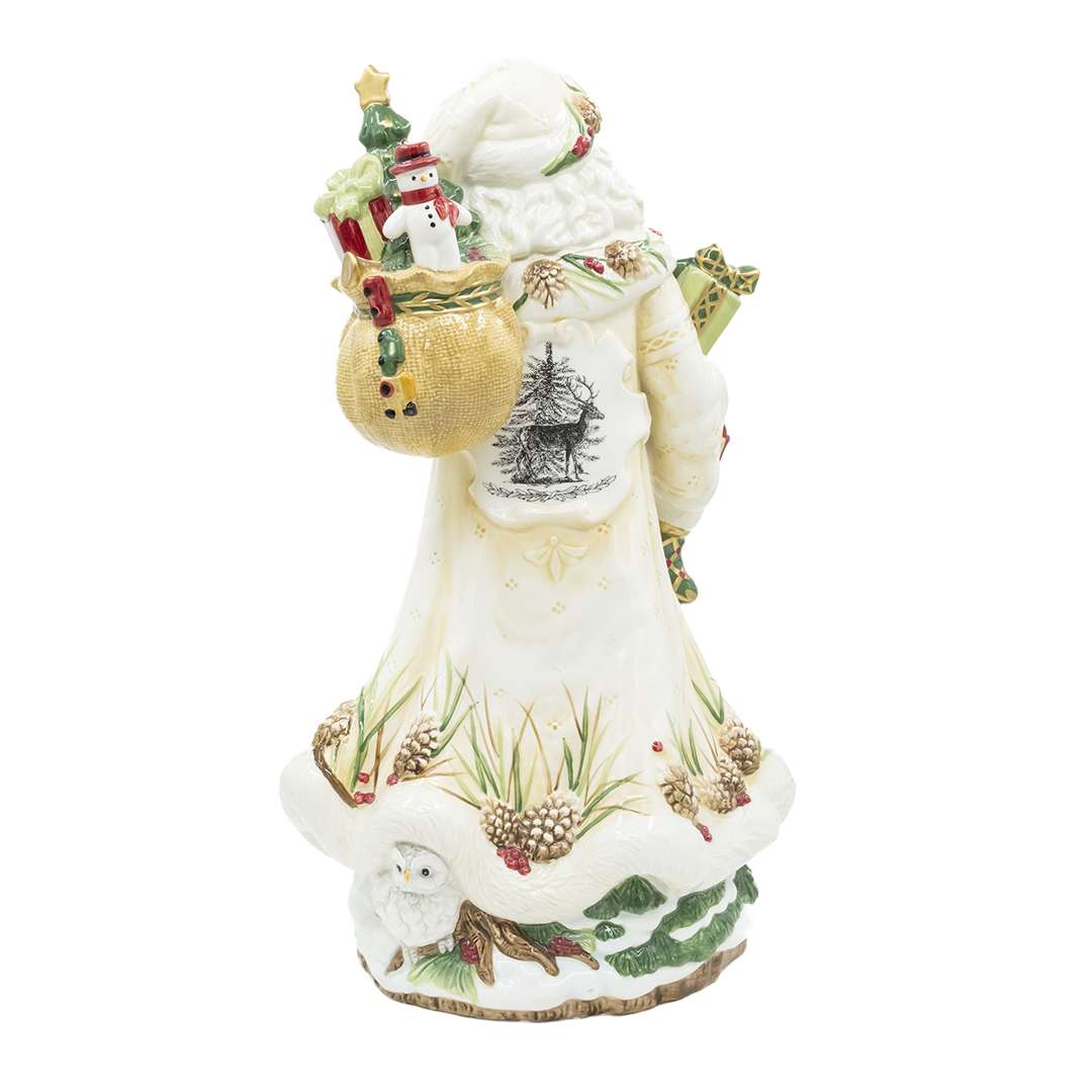 "Babbo Montagna C/Inserti di Pigna – Beige, Verde e Marrone" H50 CM - immagine 5