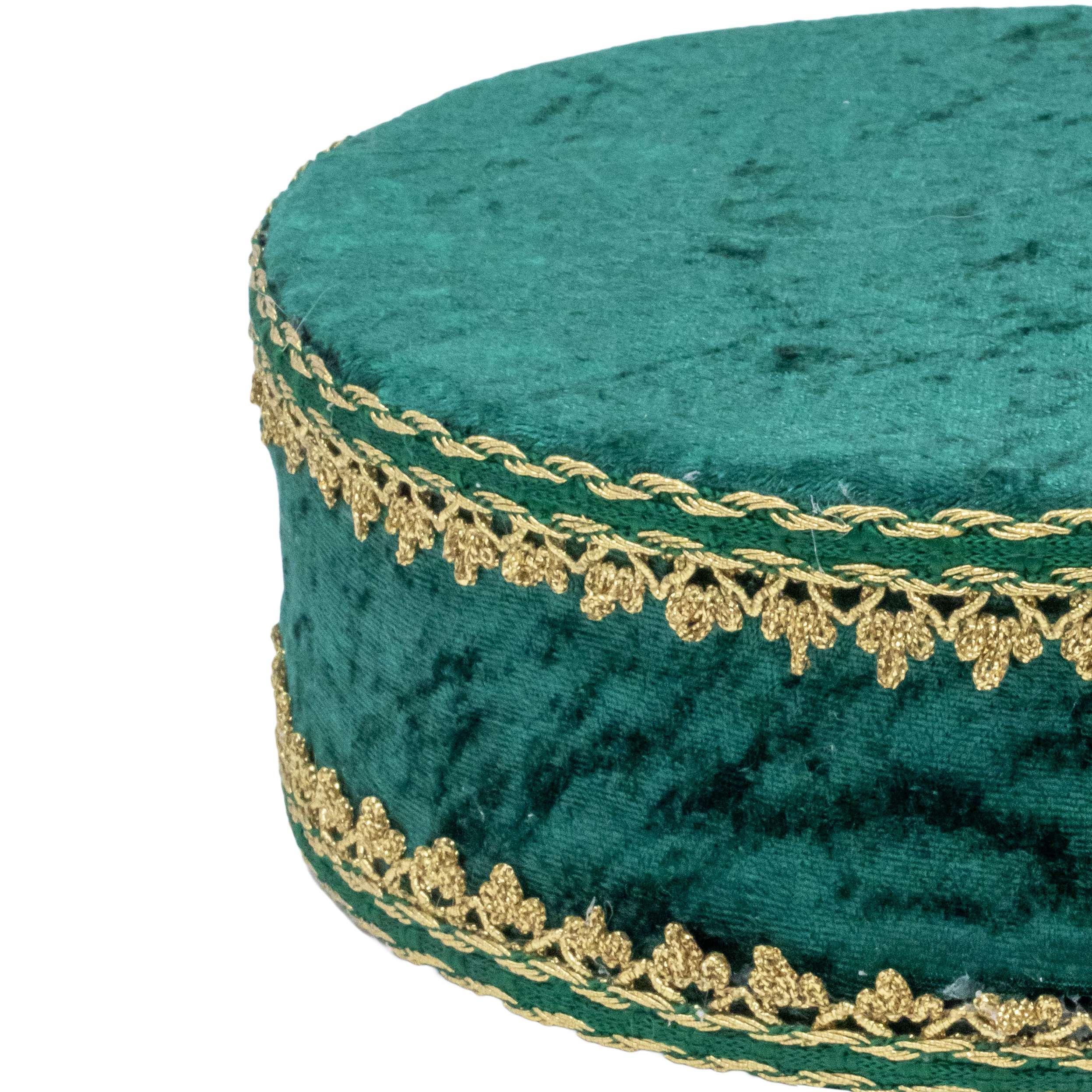 "Base in Velluto Verde e Oro" D25 H10 CM - immagine 2
