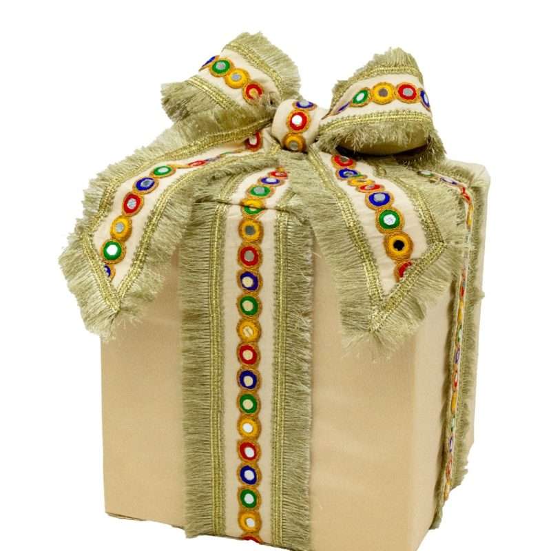 "Pacco Regalo Frange e Specchietti" H25X25X25 CM