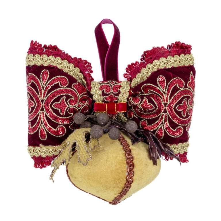"Decorazione Sfera Fuso Beige" H22X19 CM