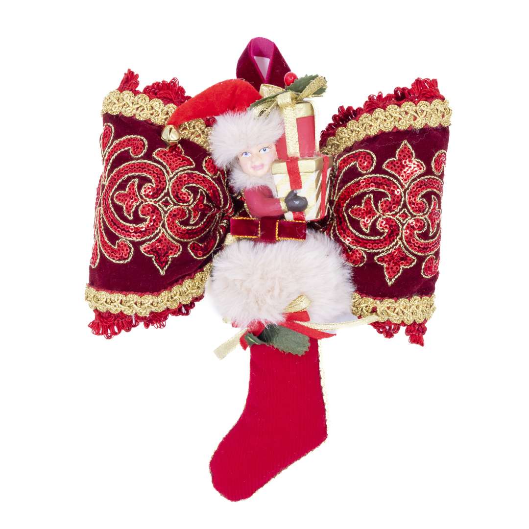 "Decorazione Elfo c/Pacchi Regalo " H26X19 CM