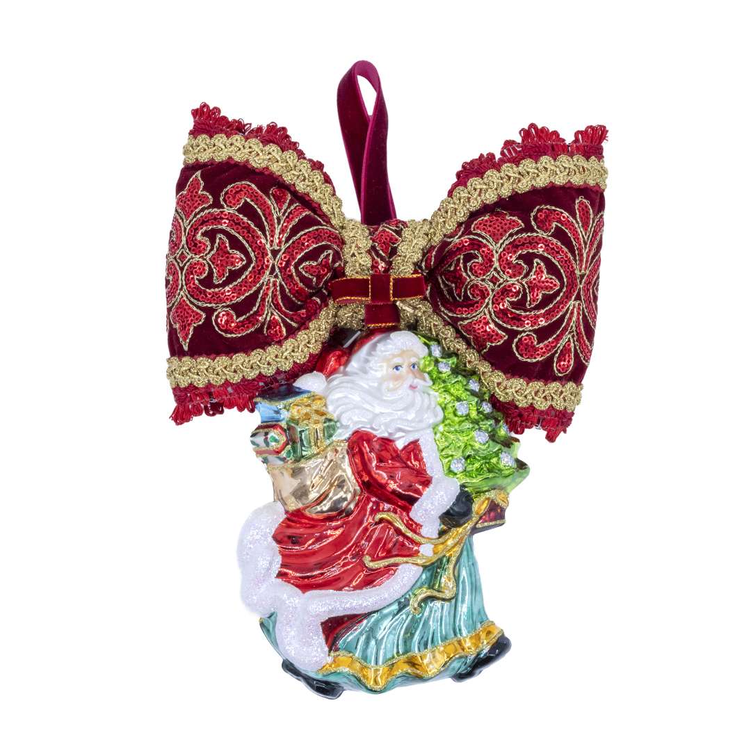 "Decorazione Babbo Natale in Volo" H25X19 CM